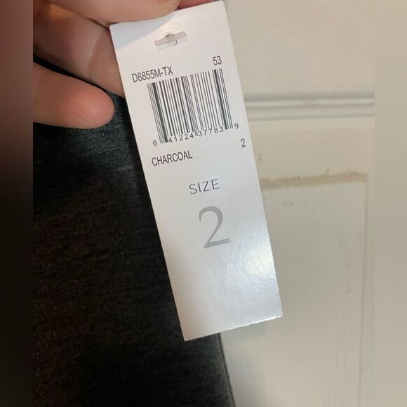 NWT, Donna Morgan, fit and flare, mini, sleeveless, charcoal gray, size 2 - Picture 2 of 5